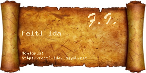 Feitl Ida névjegykártya